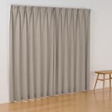 コットンライク平織プリーツカーテン