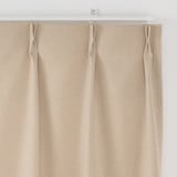 コットンライク平織プリーツカーテン