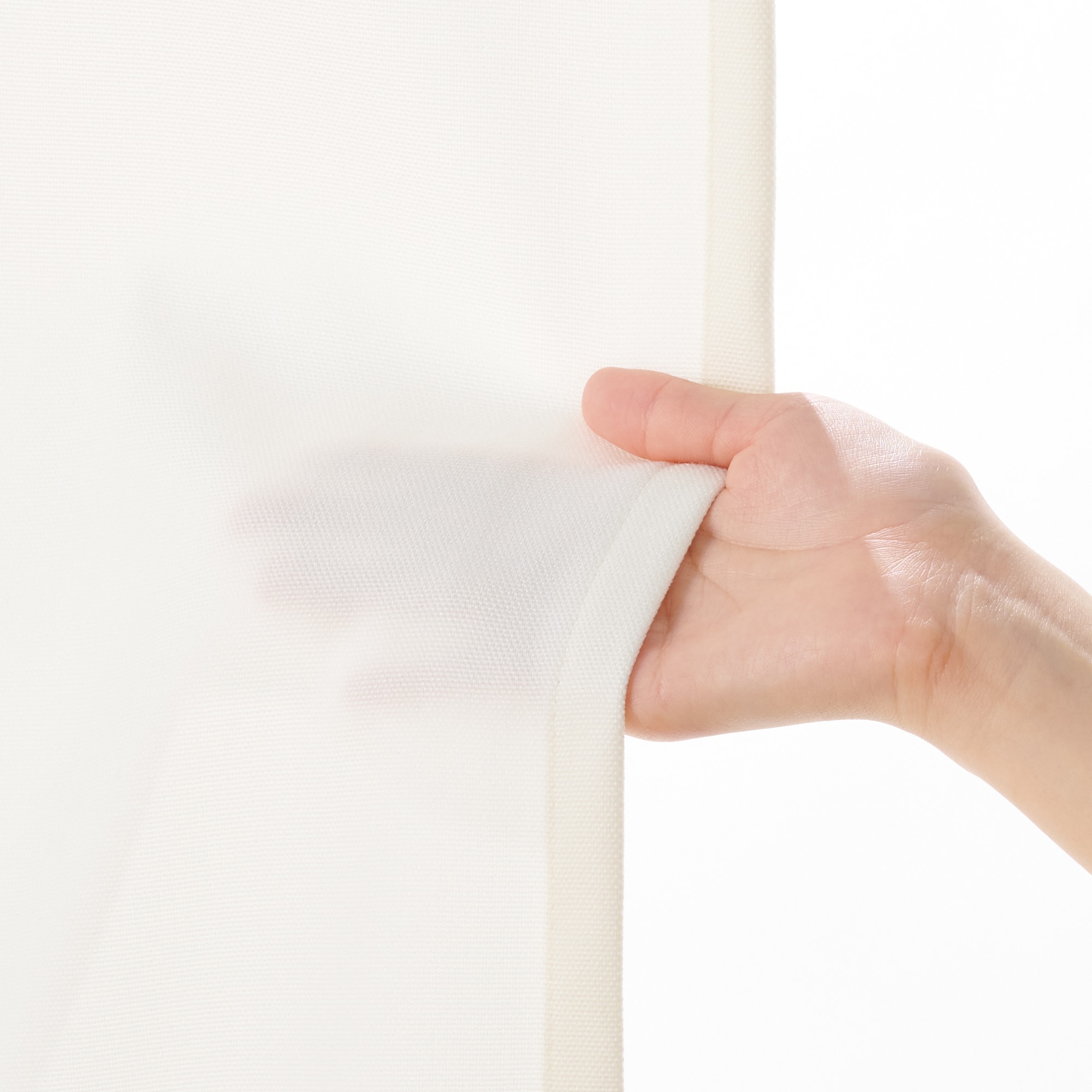 コットンライク平織２倍ヒダプリーツカーテン