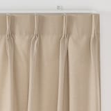 コットンライク平織２倍ヒダプリーツカーテン