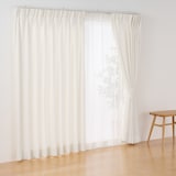 コットンライク平織２倍ヒダプリーツカーテン