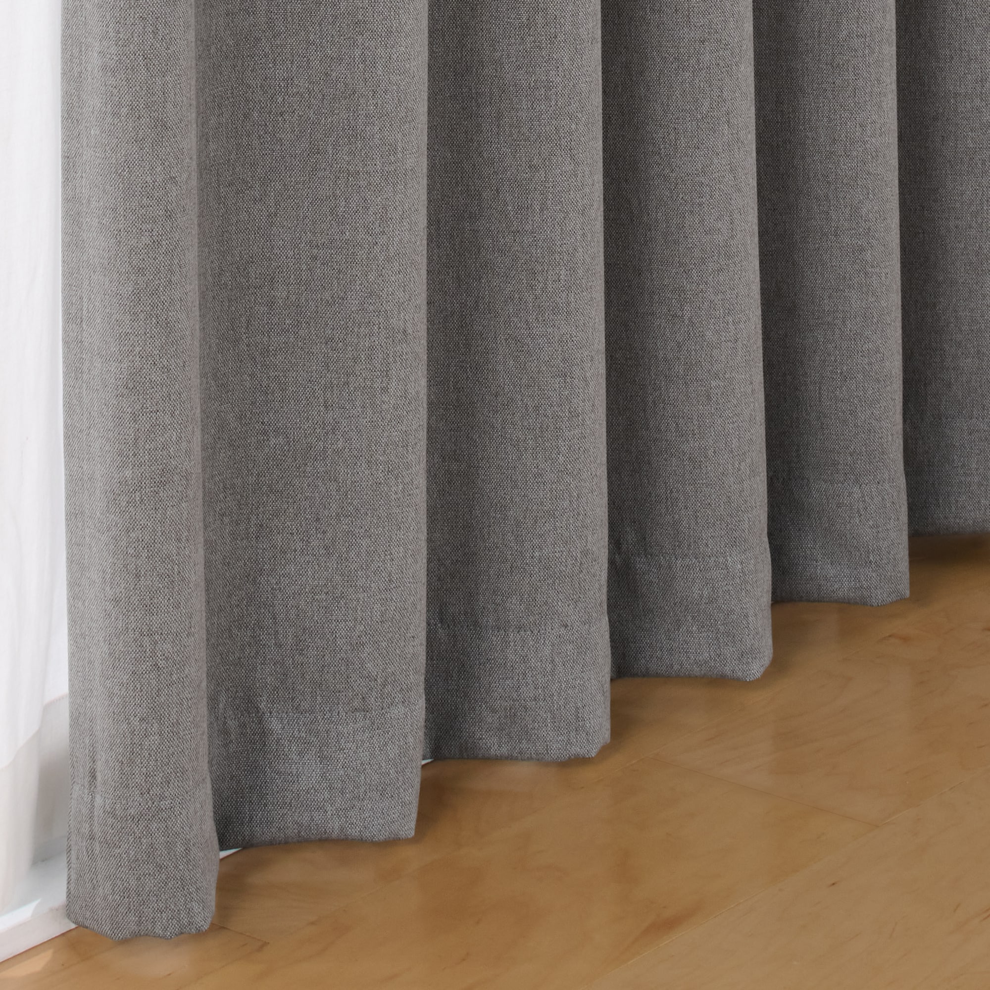コットンライク平織２倍ヒダプリーツカーテン