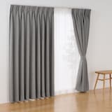 コットンライク平織２倍ヒダプリーツカーテン
