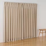コットンライク平織２倍ヒダプリーツカーテン