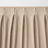 コットンライク平織２倍ヒダプリーツカーテン