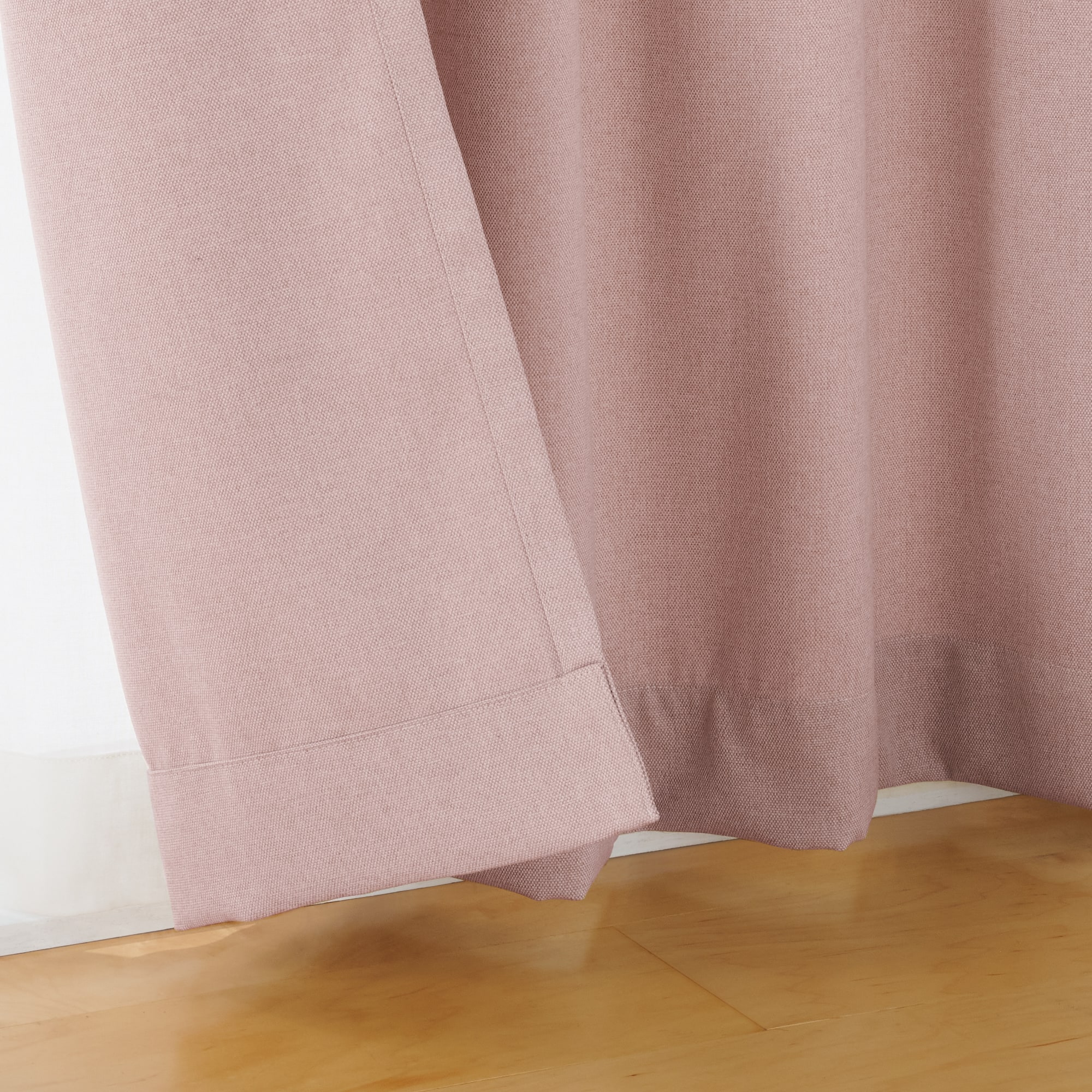 コットンライク平織２倍ヒダプリーツカーテン