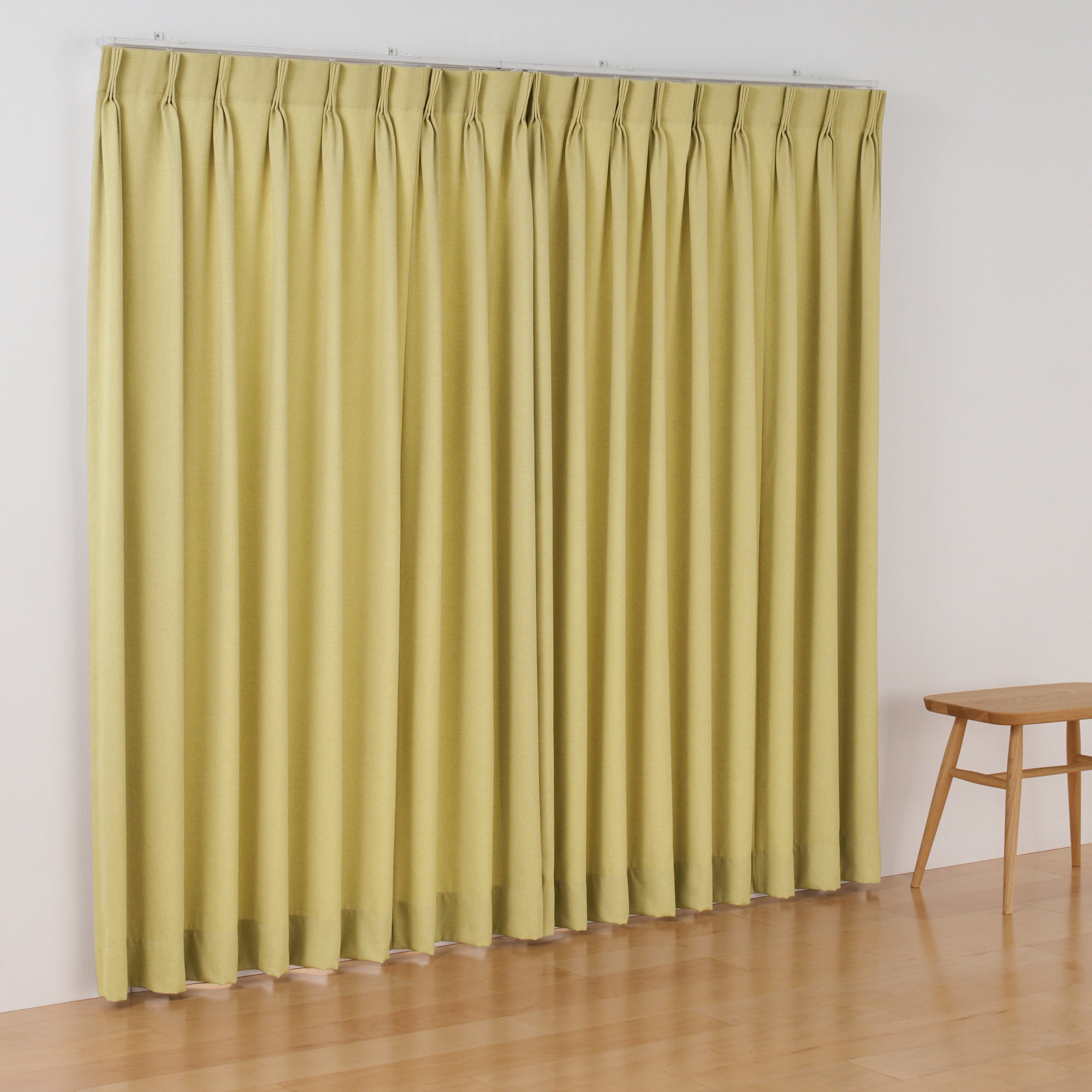 コットンライク平織２倍ヒダプリーツカーテン