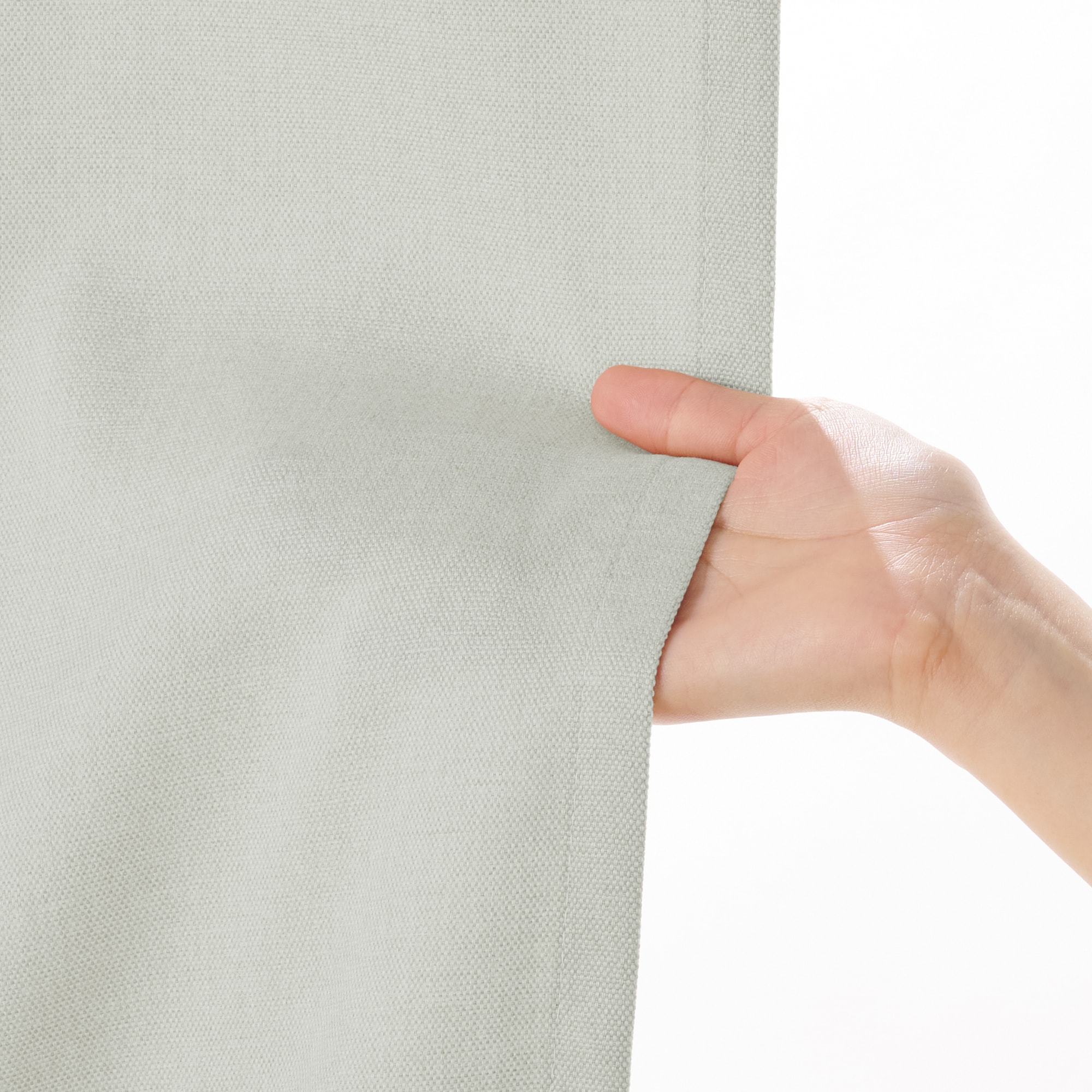 コットンライク平織２倍ヒダプリーツカーテン