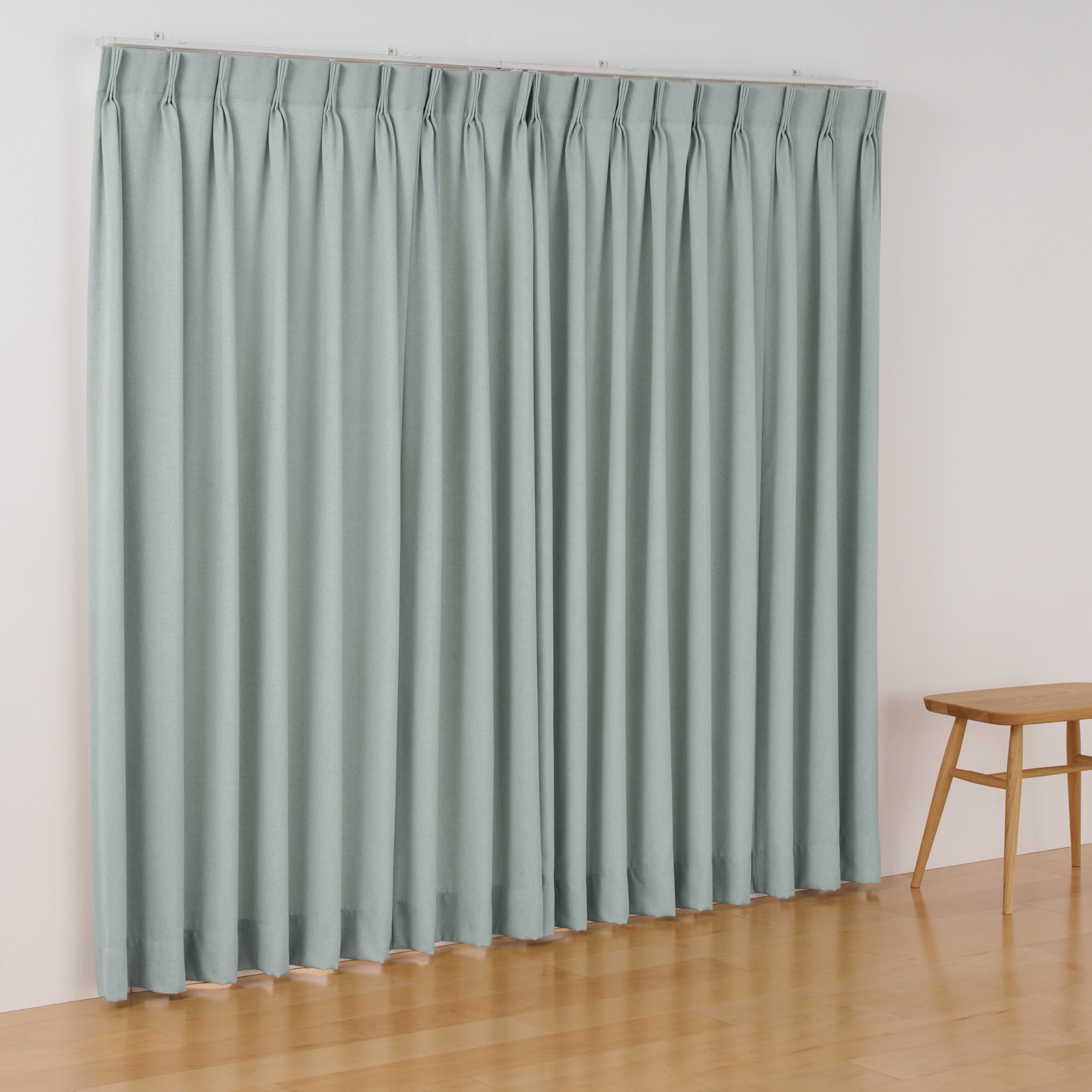 コットンライク平織２倍ヒダプリーツカーテン