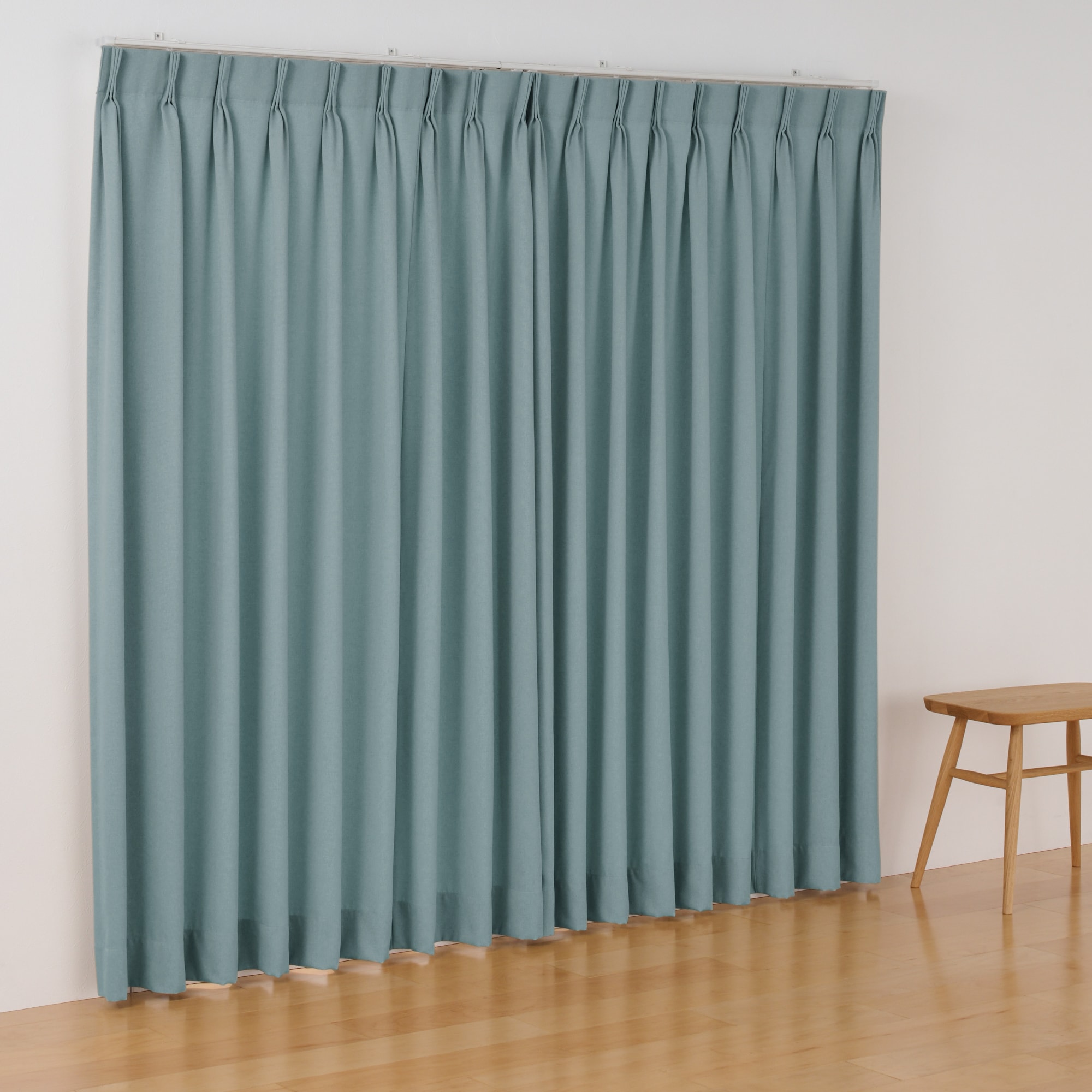 コットンライク平織２倍ヒダプリーツカーテン