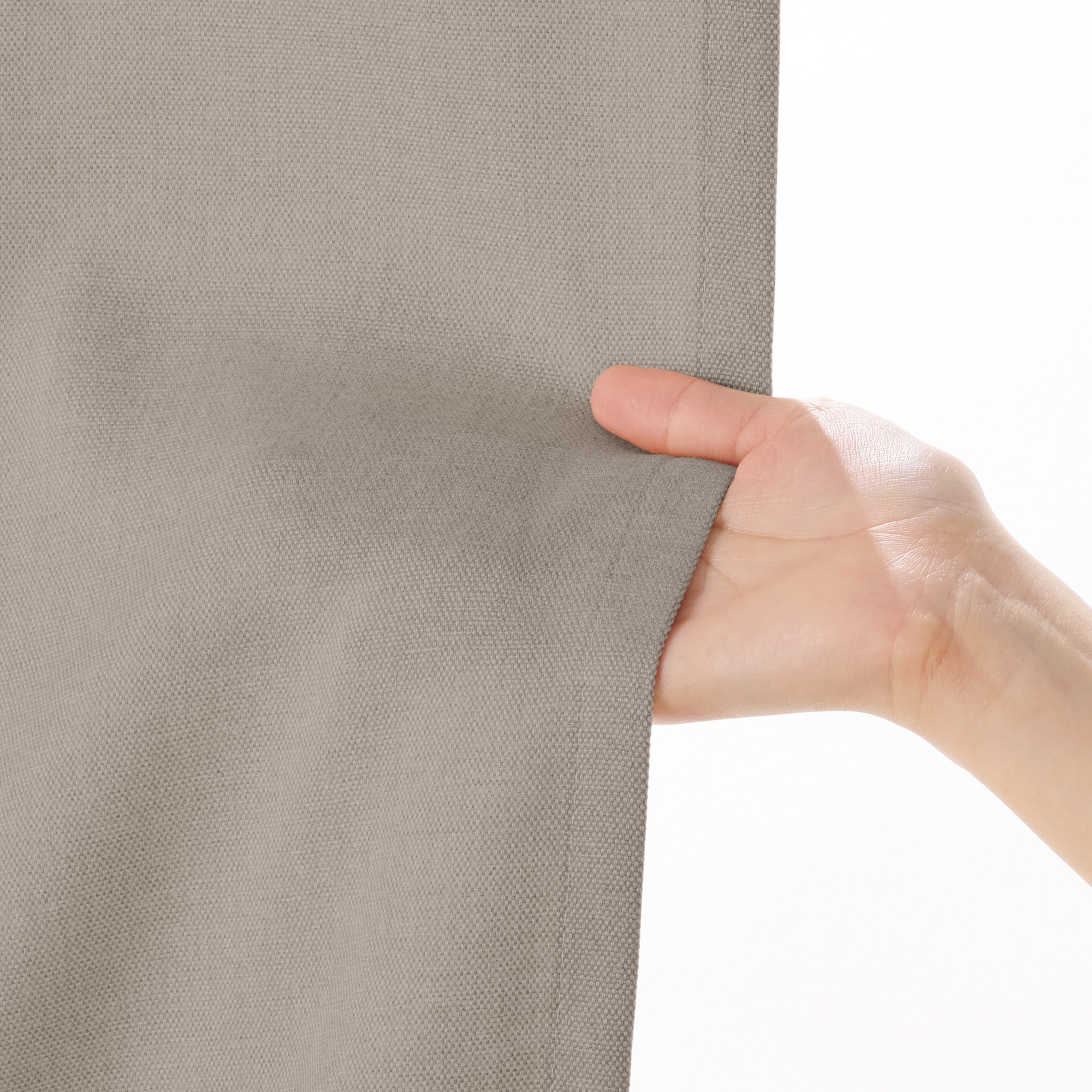 コットンライク平織２倍ヒダプリーツカーテン