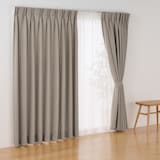 コットンライク平織２倍ヒダプリーツカーテン