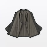 紳士　木の実から作ったカポック混ヘザーツイルカバーオール