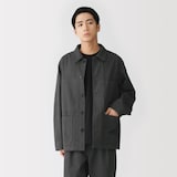 紳士　木の実から作ったカポック混ヘザーツイルカバーオール