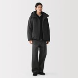 紳士　中わた防風フードジャケット