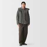 紳士　中わた防風フードジャケット