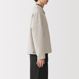 紳士　ウール混ダブルフェイスブルゾン