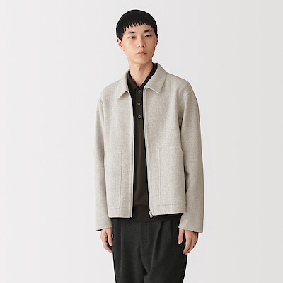 【１０月中旬発売予定】紳士　ウール混ダブルフェイスブルゾン