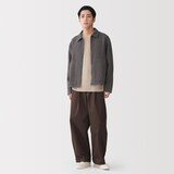 紳士　ウール混ダブルフェイスブルゾン
