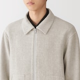 紳士　ウール混ダブルフェイスブルゾン