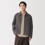 紳士　ウール混ダブルフェイスブルゾン