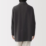 紳士　ウール混ダブルフェイスステンカラーコート