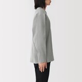 紳士　素材に還るリブ編み長袖ニットＴシャツ