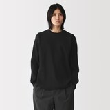 紳士　素材に還るリブ編み長袖ニットＴシャツ