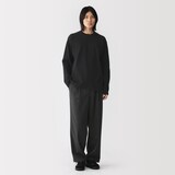 紳士　素材に還るリブ編み長袖ニットＴシャツ