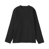 紳士　素材に還るリブ編み長袖ニットＴシャツ