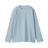 紳士　素材に還るリブ編み長袖ニットＴシャツ