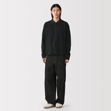 紳士　乾きやすい洗えるリブ編みニットブルゾン
