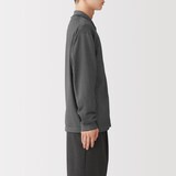 紳士　乾きやすい洗えるニットシャツカーディガン