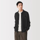 紳士　乾きやすい洗えるニットシャツカーディガン