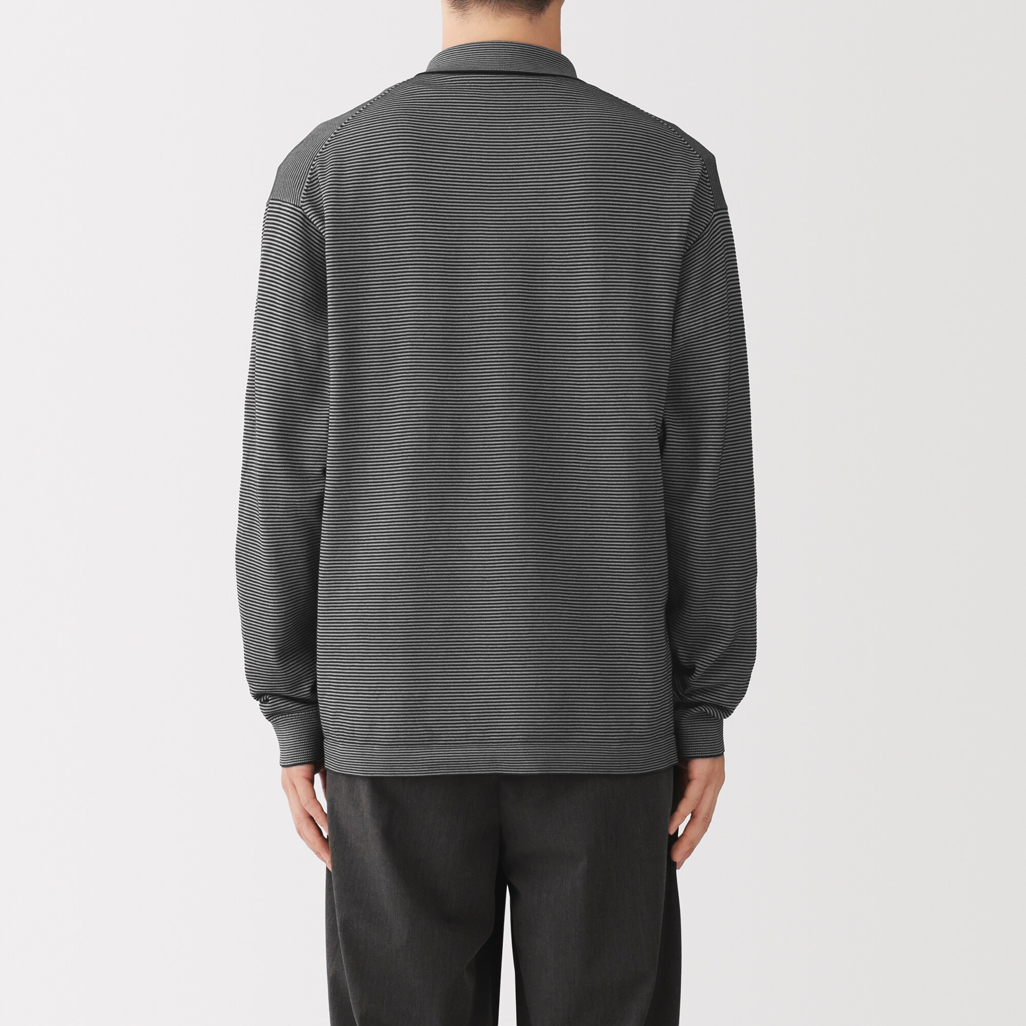 紳士　乾きやすい洗えるニットシャツカーディガン
