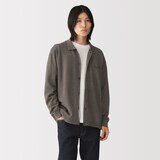 紳士　乾きやすい洗えるニットシャツカーディガン