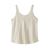 婦人　なめらかサテンフレアタンクトップ