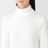 婦人　起毛フライス編みタートルネック長袖Ｔシャツ