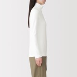 婦人　起毛フライス編みタートルネック長袖Ｔシャツ