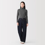 婦人　起毛フライス編みタートルネック長袖Ｔシャツ
