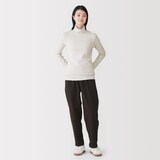 婦人　起毛フライス編みタートルネック長袖Ｔシャツ