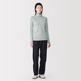 婦人　起毛フライス編みタートルネック長袖Ｔシャツ