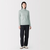 婦人　起毛フライス編みタートルネック長袖Ｔシャツ