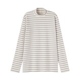 婦人　起毛フライス編みハイネック長袖Ｔシャツ