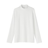 婦人　起毛フライス編みハイネック長袖Ｔシャツ