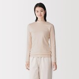 婦人　起毛フライス編みハイネック長袖Ｔシャツ
