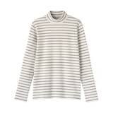 婦人　起毛フライス編みハイネック長袖Ｔシャツ