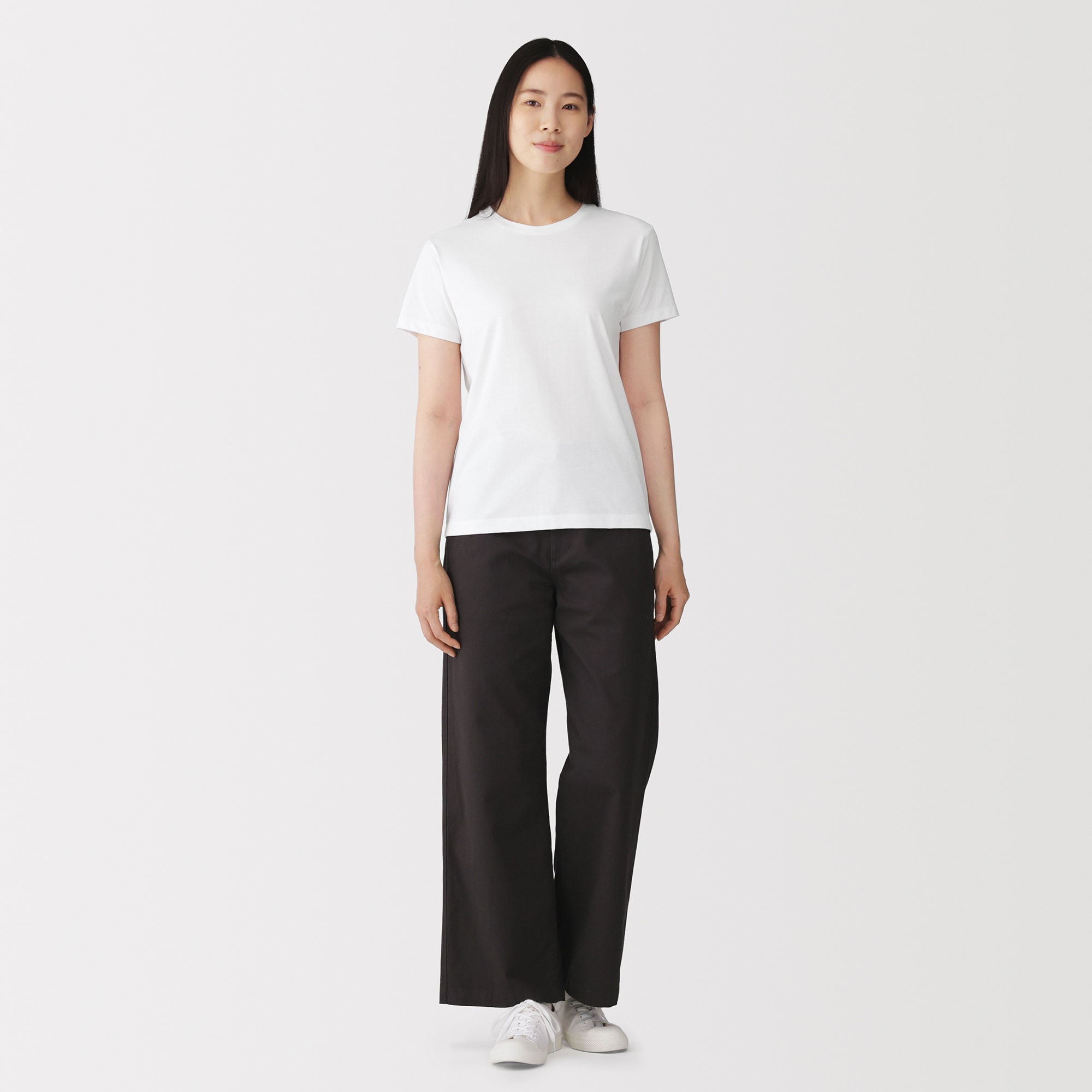 婦人　天竺編みクルーネック半袖Ｔシャツ（ＶＮ）