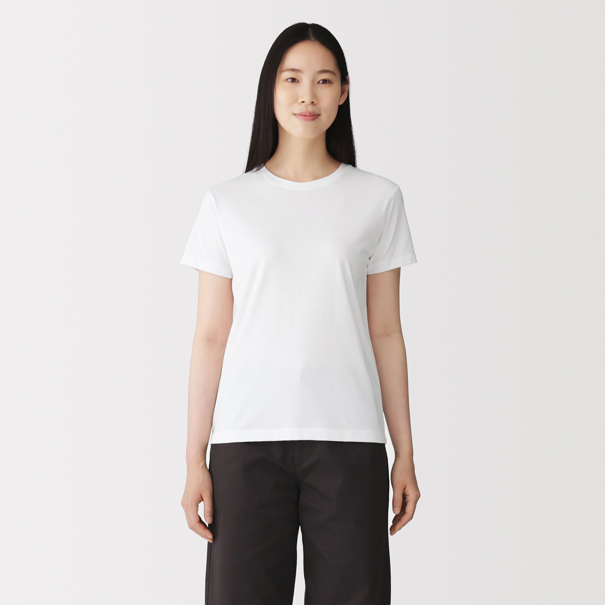 婦人　天竺編みクルーネック半袖Ｔシャツ（ＶＮ）