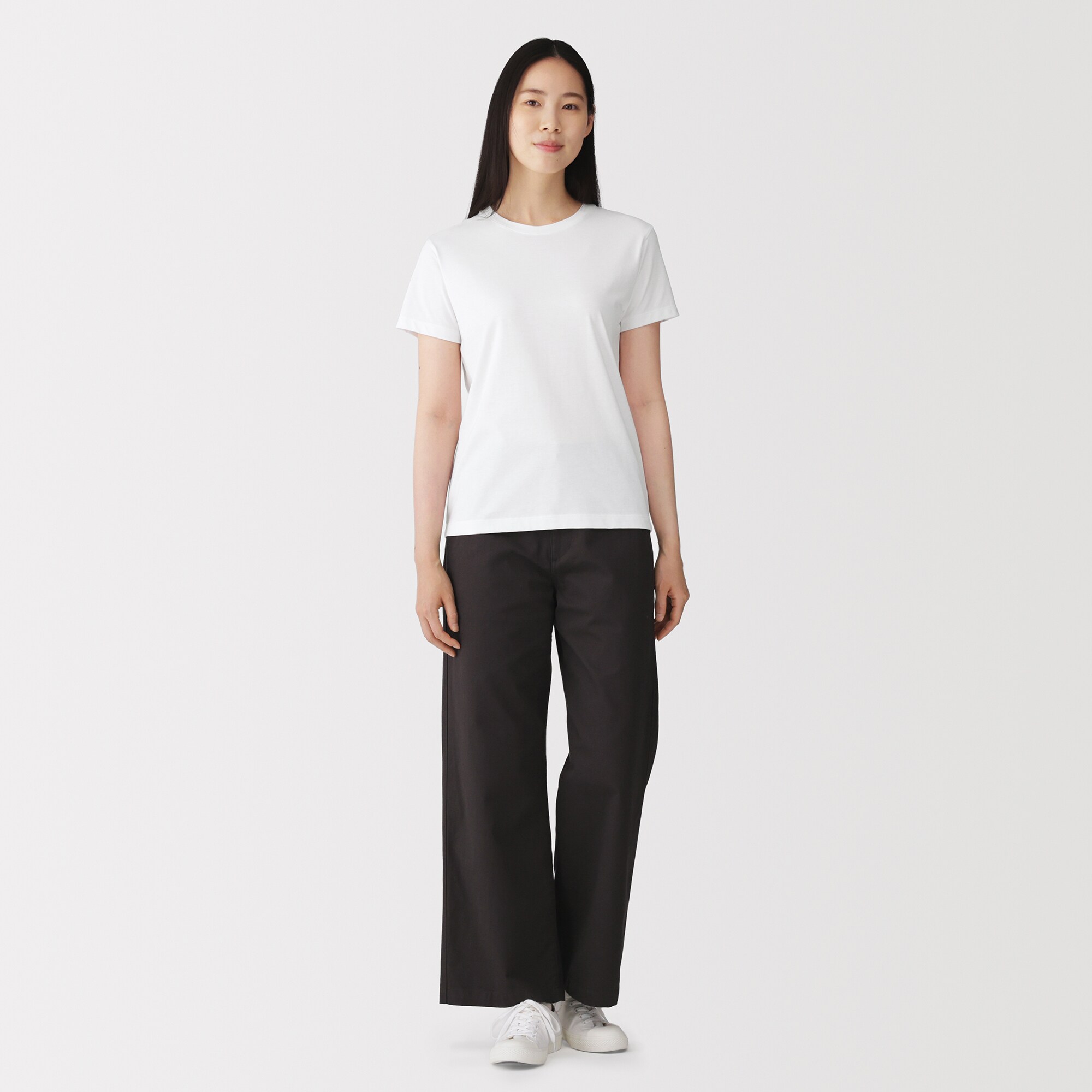 婦人　天竺編みクルーネック半袖Ｔシャツ（ＶＮ）